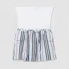 博百利/Burberry 标志性条纹棉质连衣裙 (白色 / 浅蓝色) - 儿童  80253701