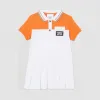 博百利/Burberry 拼色棉质 Polo 衫式连衣裙 (亮柑橘色) - 儿童  80253711