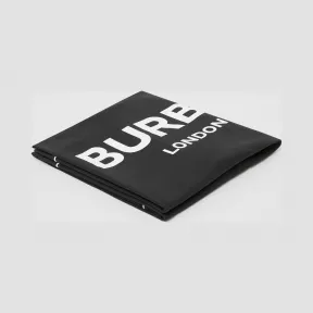 博百利/Burberry 徽标印花棉质婴儿毛毯 (黑色) - 儿童  80253741