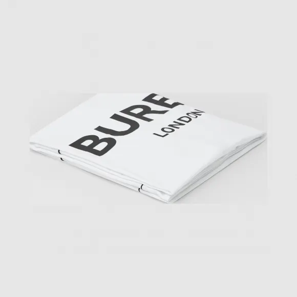 博百利/Burberry 徽标印花棉质平织婴儿毛毯 (白色) - 儿童  80253751