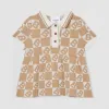 博百利/Burberry B 图案棉质美利奴羊毛混纺连衣裙 (浅驼色) - 儿童  80254051