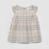博百利/Burberry 褶饰格纹棉质连衣裙搭灯笼短裤 (浅石色) - 儿童  80255221