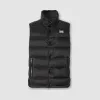 博百利/Burberry 专属标识条纹印花羽绒背心 (黑色)  80258641