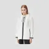 博百利/Burberry 徽标带饰 ECONYL® 连帽外套 (光白色) - 女士  80275321