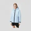 博百利/Burberry 徽标带饰 ECONYL® 连帽外套 (浅蓝色) - 女士  80275331