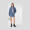 博百利/Burberry 鹿纹印花牛仔夹克 (中调靛蓝) - 女士  80290921
