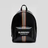 博百利/Burberry 男士 徽标拼标志性条纹印花双肩包  80300151