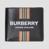 博百利/Burberry 男士 徽标拼标志性条纹印花双折钱夹 80305251