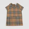 博百利/Burberry 儿童 Vintage 格纹彼得潘领棉质连衣裙  80320231