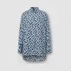 博百利/Burberry 女士 专属标识印花棉府绸宽松衬衫  80324781