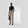 博百利/Burberry 女士 Vintage 格纹羊毛量裁长裤  80334671