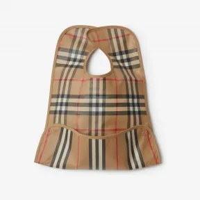 博百利/Burberry 儿童 涂层 Vintage 格纹拼标志性条纹婴儿围兜  80337431