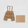 博百利/Burberry 儿童 Vintage 格纹有机棉两件套婴儿礼品套装  80350801