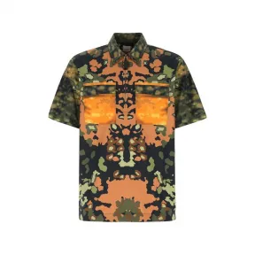 博百利/Burberry 绿色 迷彩印花半拉链衬衫 80415311