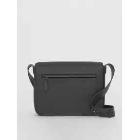 博百利/Burberry 小号粒纹皮革信使包 (黑色) - 男士 80416791