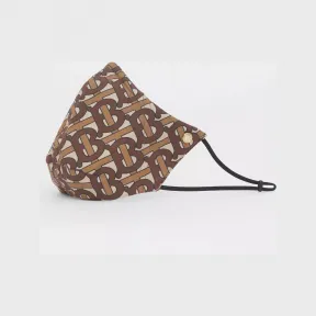 博百利/Burberry 专属标识印花棉质口罩 (马勒棕) 80438501