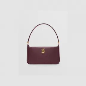 博百利/Burberry 皮革 TB 肩背包 (深栗色) - 女士 80462491