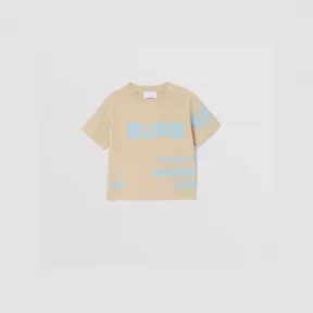 博百利/Burberry Horseferry 印花棉质 T 恤衫 (柔黄褐色) - 儿童 80475611