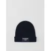 博百利/Burberry Horseferry 嵌花羊毛混纺针织帽 (午夜色) - 儿童 80476111