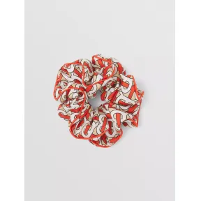 博百利/Burberry 专属标识印花丝质斜纹束发带 (朱红色) - 女士 80489331