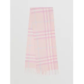 博百利/Burberry 经典格纹羊绒围巾 (柔蜜桃色) 80498211