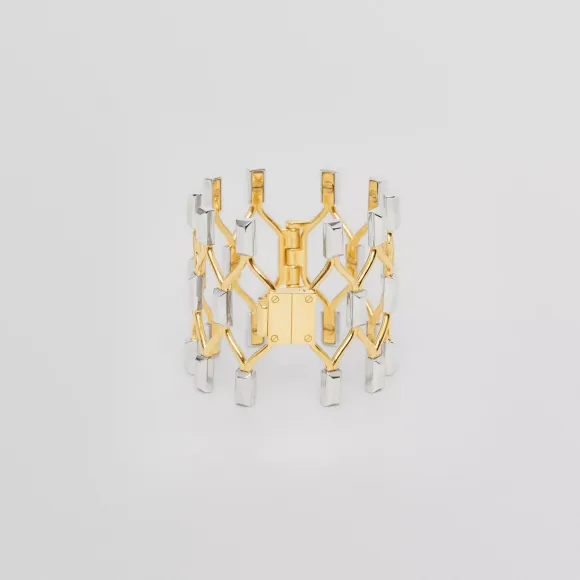 博百利/Burberry 镀金镀钯金网格臂套 (浅金色) - 女士 80498321