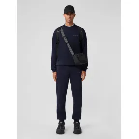 博百利/Burberry 徽标印花弹力棉质慢跑裤 (煤蓝色) - 男士 80501651