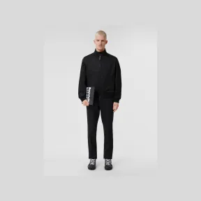 博百利/Burberry 专属标识装饰棉质哈林顿外套 (黑色) - 男士 80509301