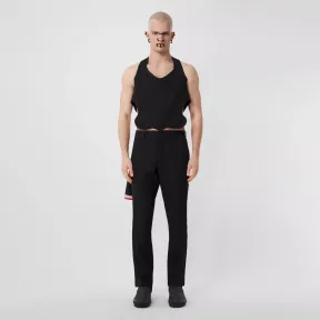 博百利/Burberry 粒纹羊毛围兜 (黑色) - 男士 80519921