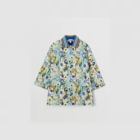 博百利/Burberry 可拆式保暖内层花卉印花棉质大衣 (浅奶油色) 80526861