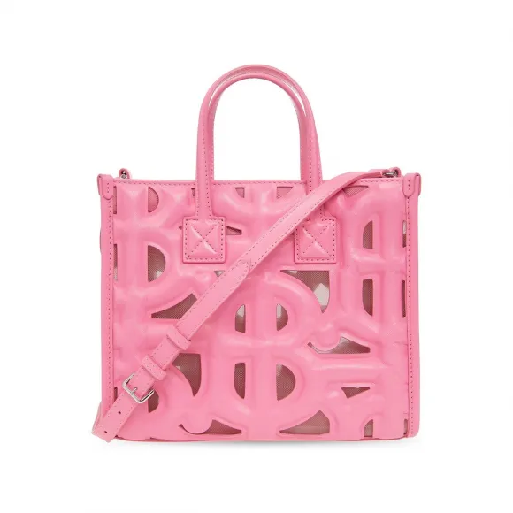 博百利/Burberry 粉色 外 层:|100% Lamb 皮质|内 层:|100% 聚酰胺e|其他 Elements:|100% 金属 女士 购物袋 80545491