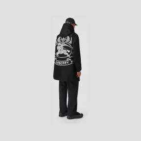 博百利/Burberry 马术骑士印花尼龙风雪大衣 (黑色) 80582131