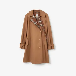 博百利/Burberry 抽绳细节棉质嘎巴甸轻便大衣 (暗雅焦糖色) 80582331