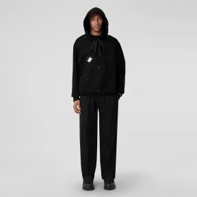 博百利/Burberry 黑色马术骑士设计印花粘胶连帽衫 80609331