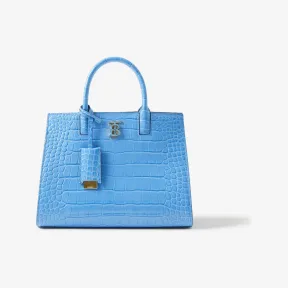 博百利/Burberry Frances - 压花皮革迷你包 (冷矢车菊蓝) 80629991