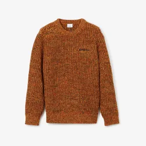 博百利/Burberry 亮橙色刺绣徽标羊毛羊绒棉质毛衣 80636601