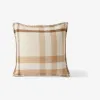 博百利/Burberry 格纹羊绒靠枕套 (柔黄褐色) 80650801
