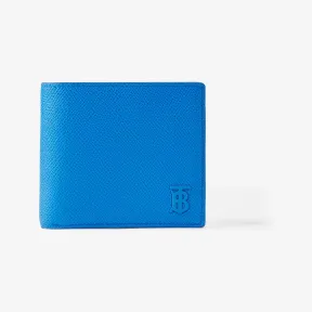 博百利/Burberry 粒纹皮革 TB 双折钱夹 (活力蓝) 80657551