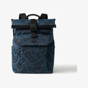 博百利/Burberry Orville - 专属标识提花双肩背包 (海军蓝) 80661041