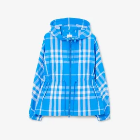 博百利/Burberry 格纹尼龙连帽外套 (活力蓝) 80661271