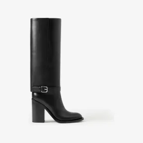 博百利/Burberry 皮革长靴 (黑色) - 女士 80683891