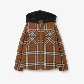 博百利/Burberry 格纹棉质连帽外套 80693611