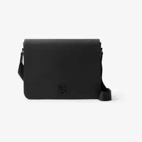 博百利/Burberry 皮革中号 Alfred 信使包 (黑色) - 男士 80697481