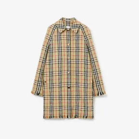 博百利/Burberry 格纹花呢轻便大衣 (典藏米色) - 女士 80710851