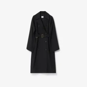 博百利/Burberry 羊毛混纺 Trench 风衣 (黑色) - 女士 80711251