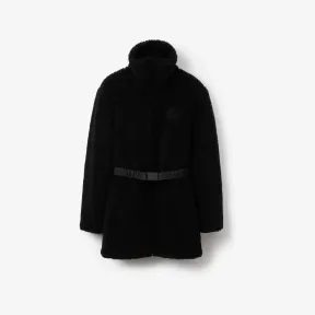 博百利/Burberry 马术骑士徽标绒头外套 (黑色) - 女士 80720611