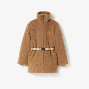 博百利/Burberry 马术骑士徽标绒头外套 (暗雅焦糖色) - 女士 80726851