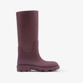 博百利/Burberry Marsh 橡胶高筒靴 (梅红色) - 女士 80753851