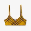 博百利/Burberry 格纹羊毛文胸 (秋梨黄) - 女士 80762841