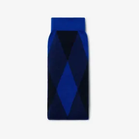 博百利/Burberry 菱形图案羊毛混纺连裤袜 (骑士蓝 / 黑色) 80766001